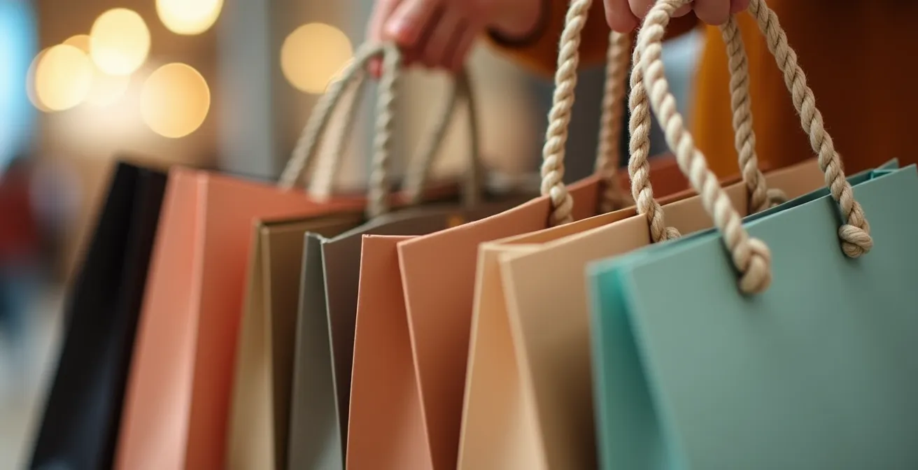 Energetic shopping crowd during Dubai Shopping Festival flash sale