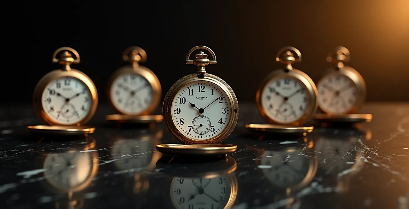 Abstract representation of market timing and luxury asset cycles