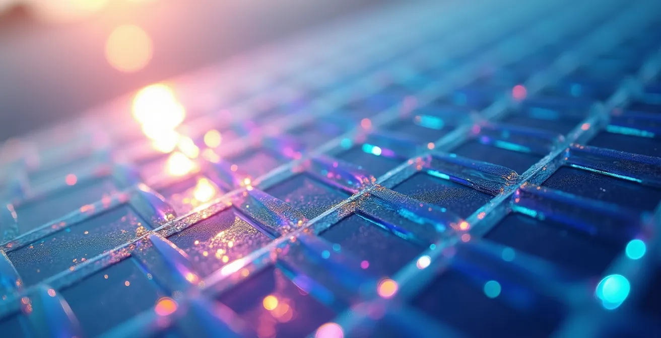 Cutting-edge renewable energy testing facility with solar panels and wind turbine components