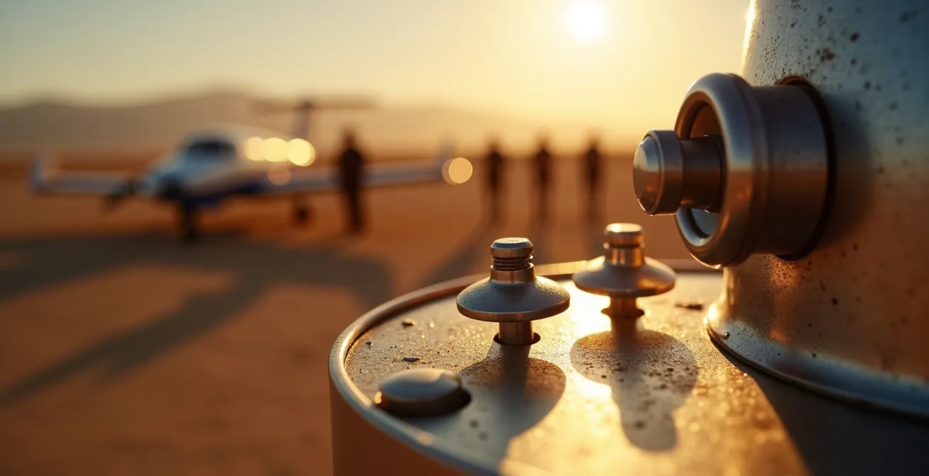 Weather monitoring equipment at desert skydiving facility with wind indicators